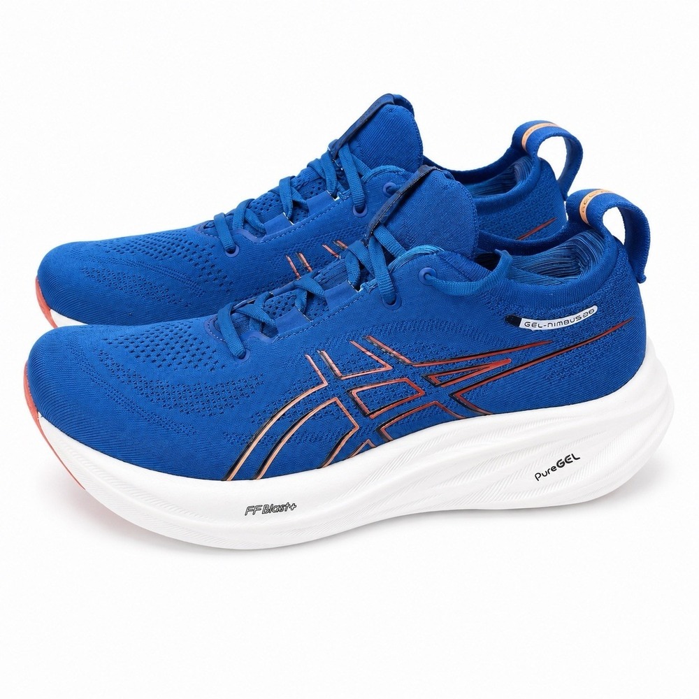 ASICS Gel-Nimbus 26 Rich Navy Faded Orange 1011B794-404 Men's 10 Running Shoes